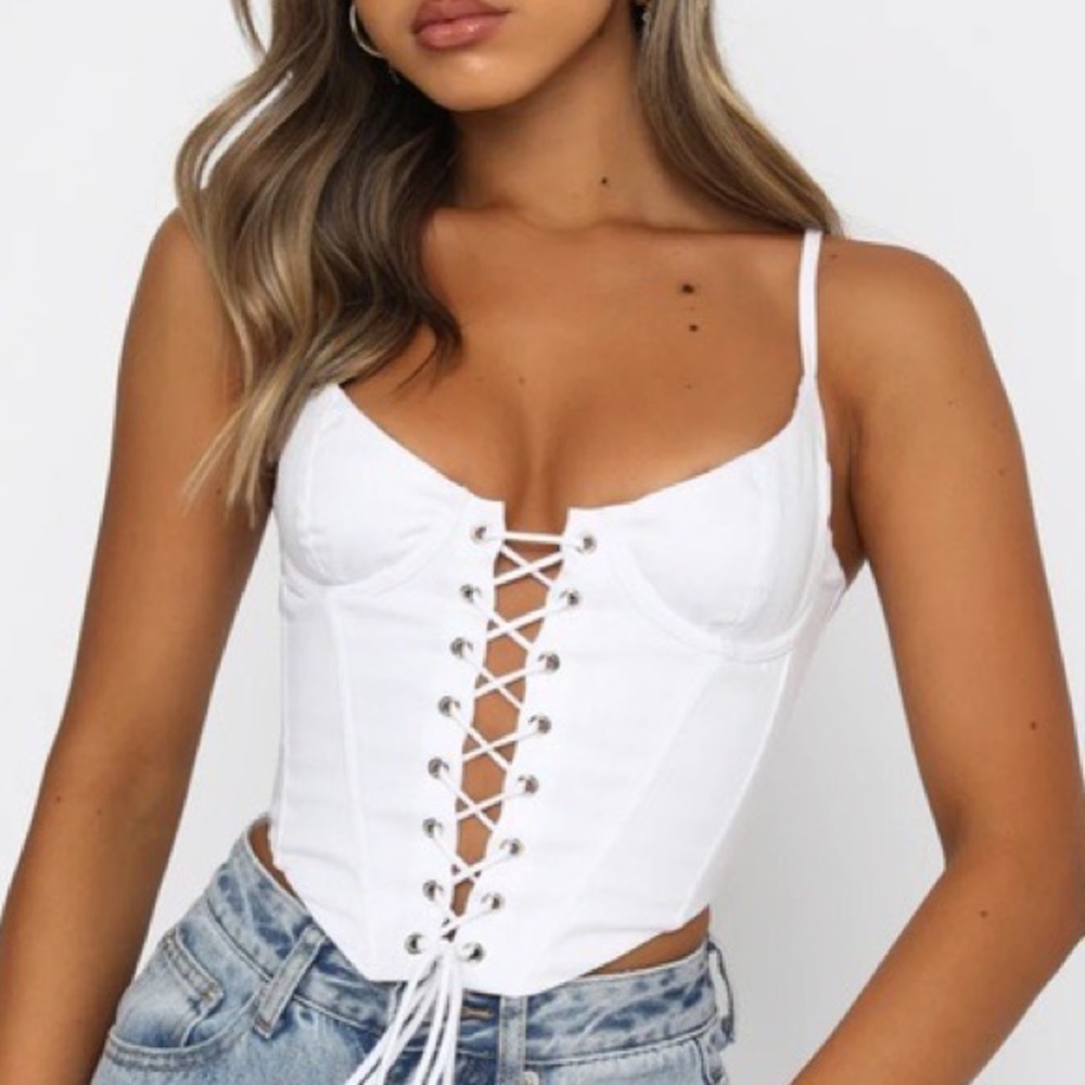 White fox corset